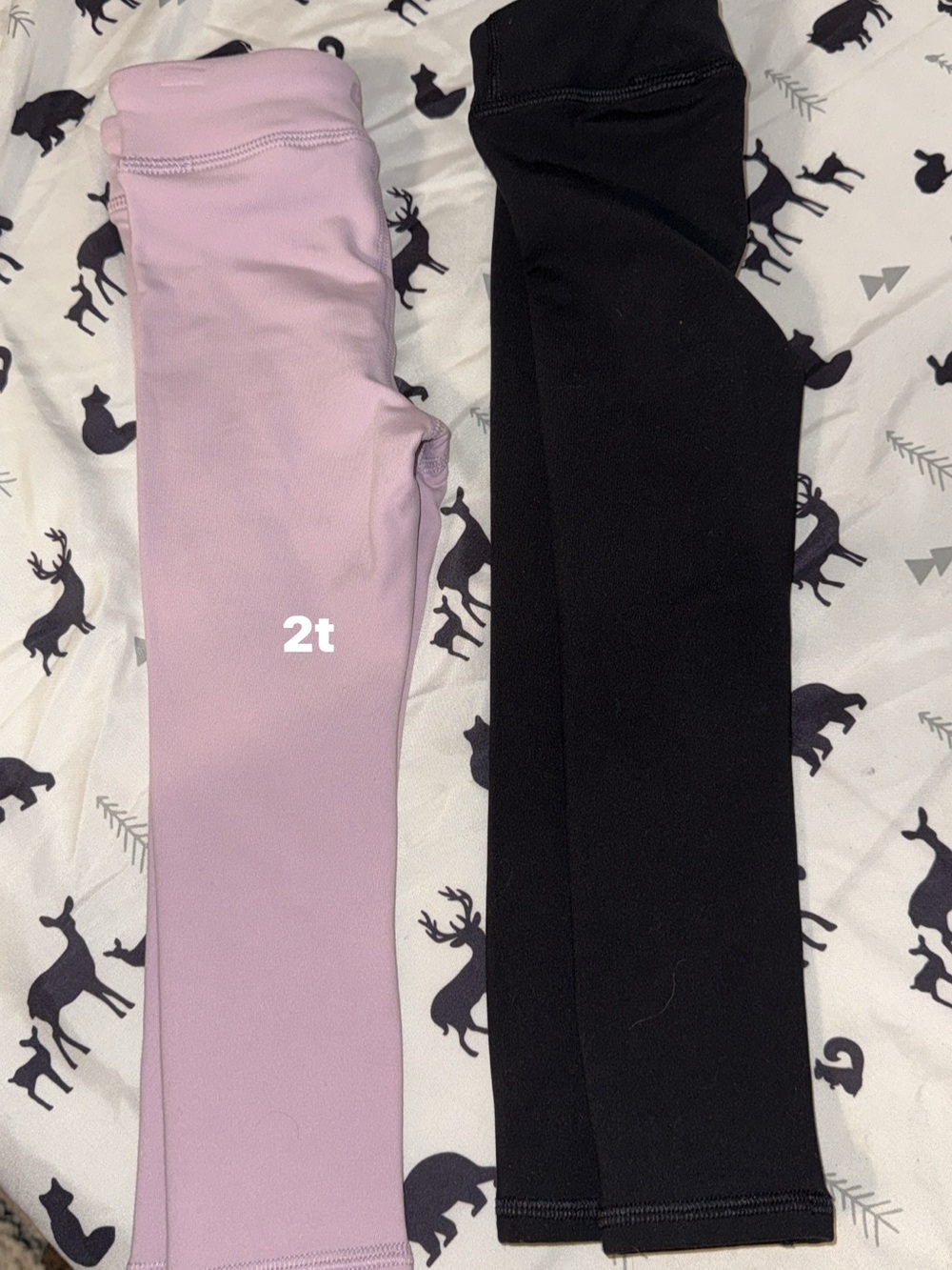90 Degree By Reflex Kids Leggings in Lavender and Black